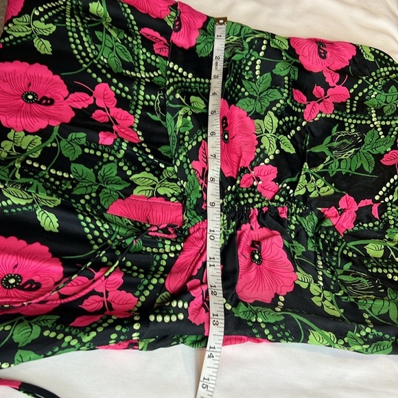 NWT’S Anthropology Maeve floral Rushing Pink & Green midi dress size 2 - Picture 14 of 16